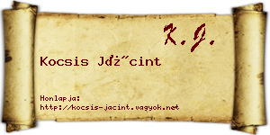 Kocsis Jácint névjegykártya